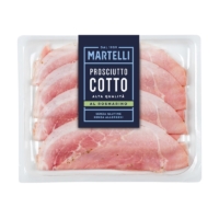 Prosciutto Cotto Al Tartufo Affettato Con Scaglie Di Tartufo Nere